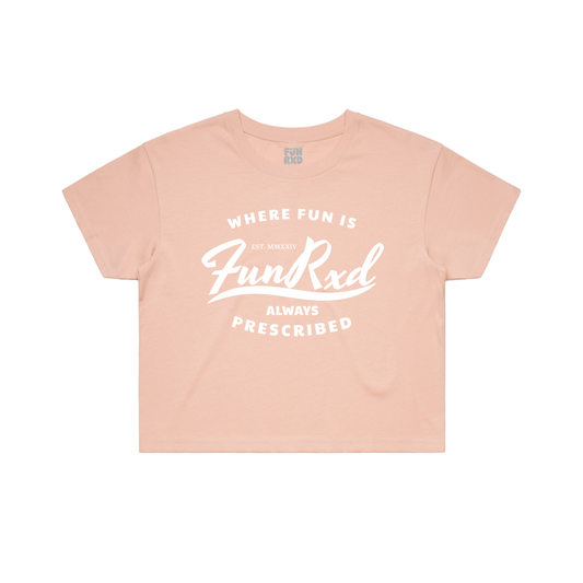 Brand Motto - Pale Pink Women's Crop