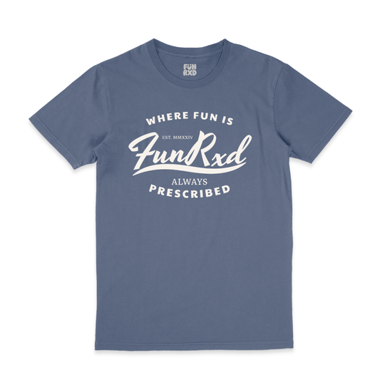 Brand Motto - Faded Blue Unisex Tee